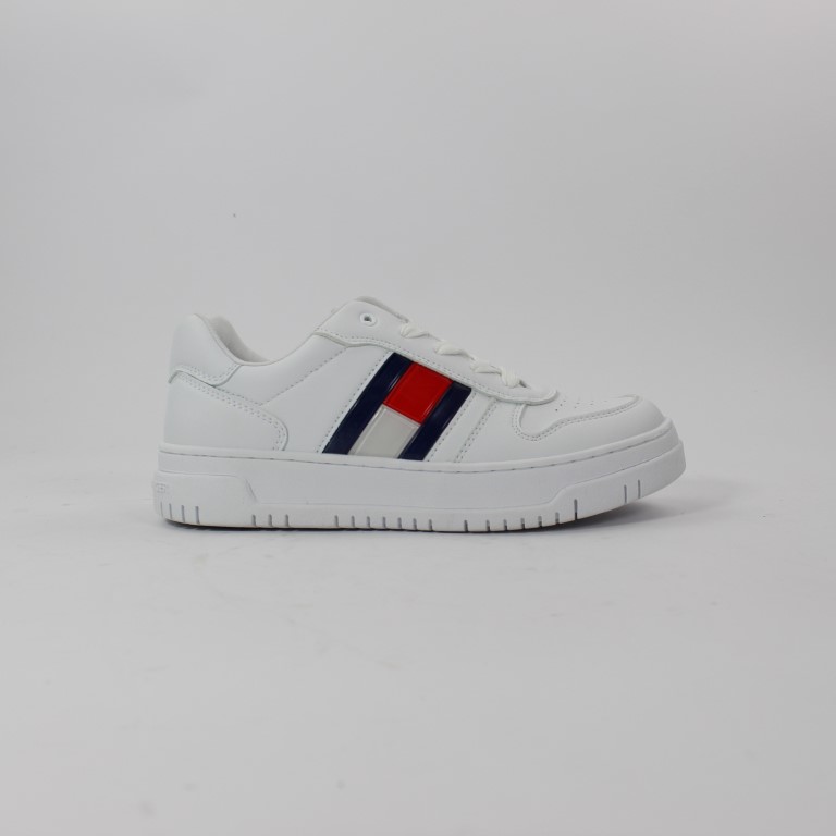 Tommy Hilfiger Flag Low Cut Lace Up WHITE