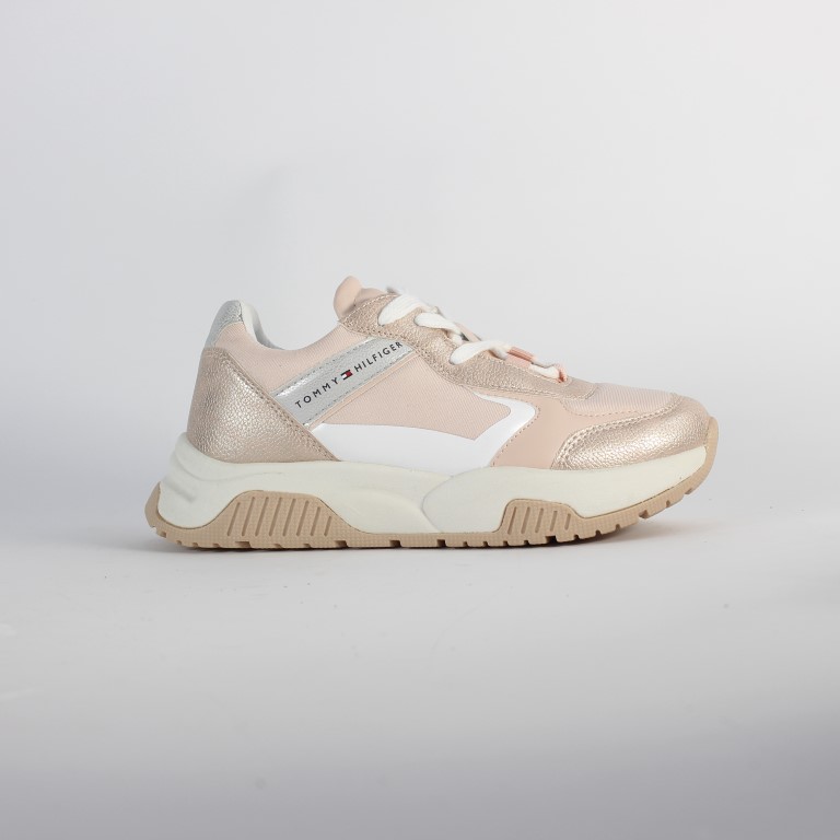 Tommy Hilfiger Sneakersy Low Cut Lace-Up Rose Gold